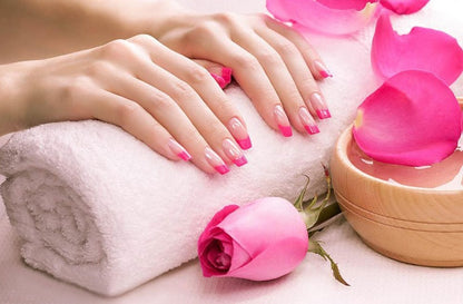 Nail art finished French long fake nail patch long French